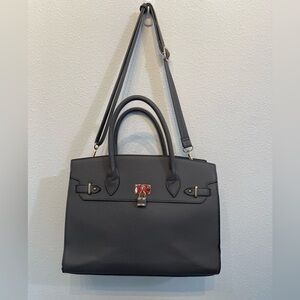Women’s Large Gray Gun Purse Tote Lock Double Handle Piece Heat Concealed Weapon